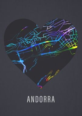 Andorra City Heart Map