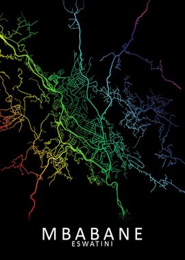 Mbabane Eswatini City Map
