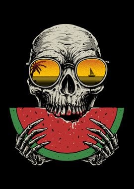 Watermelon Skull