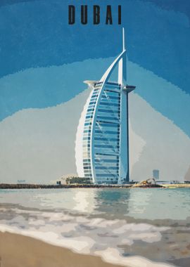 Dubai Vintage Poster