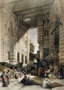 Silk Bazaar Cairo 1849