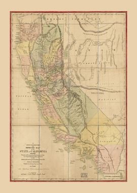 California Map 1851