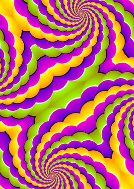 Colorful spin illusion