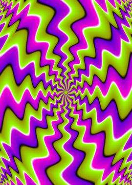 Colorful spin illusion