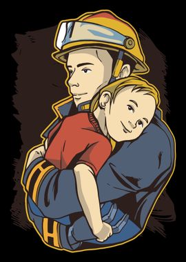 Helping Firefighter 