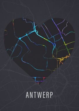 Antwerp Belgium City Heart