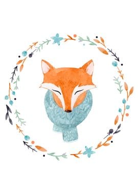 Fox in scarf