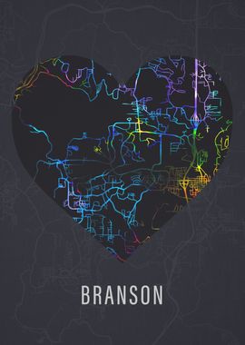 Branson Missouri City Map 