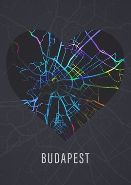 Budapest Hungary City Map