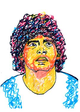 diego maradona painting