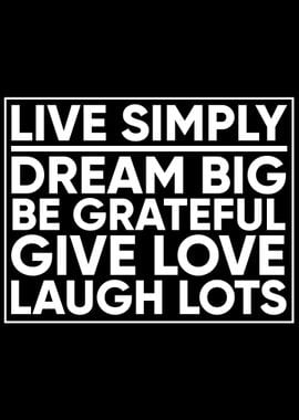 Live simply