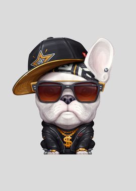 White Frenchie Hip Hop