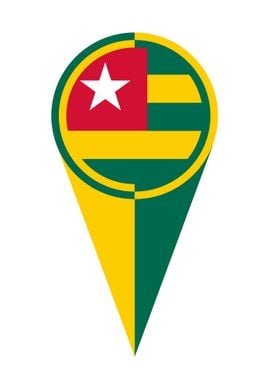 Togo Map Pointer Flag