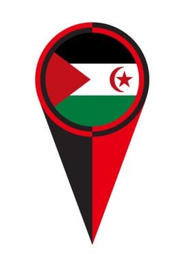 Western Sahara Map Flag