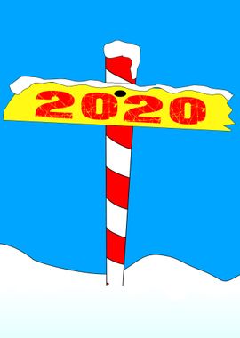 North Pole 2020 Sign