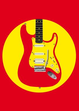 Red Guitar Icon