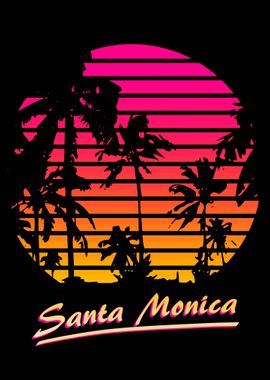 Santa Monica 80s Sunset