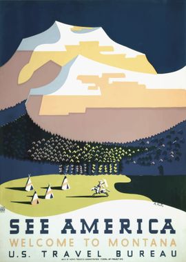 Montana Vintage Poster