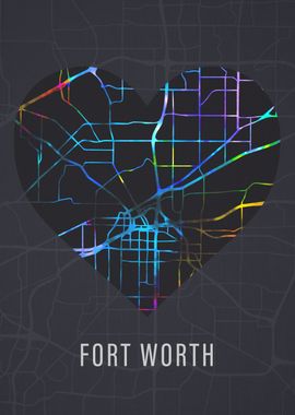 Fort Worth Texas City Map