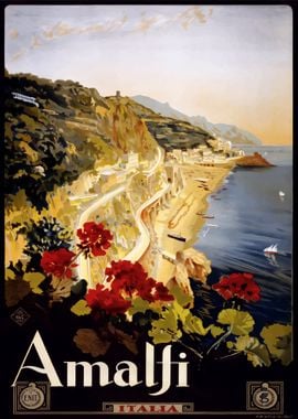 Amalfi Vintage Poster