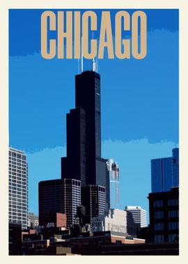 Chicago Vintage Poster