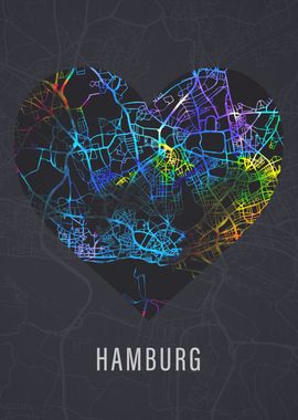 Hamburg Germany City Map