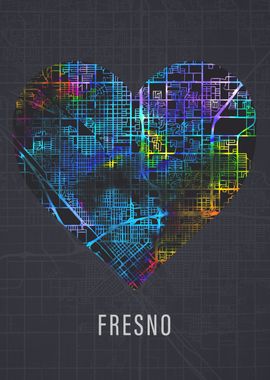 Fresno California City Map