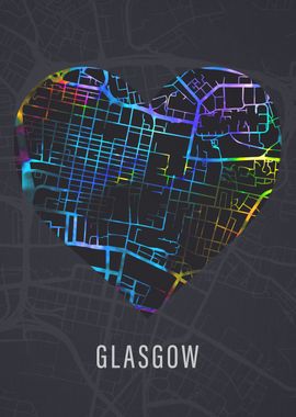 Glasgow Scotland City Map