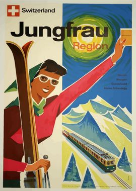 Jungfrau Vintage Poster