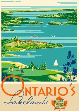 Ontario Vintage Poster