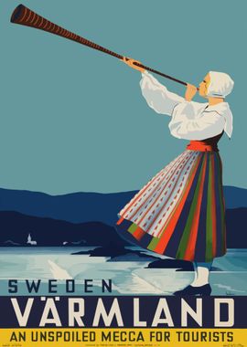 Sweden Vintage Poster