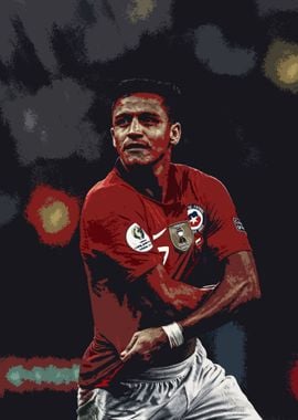 Alexis Sanchez Painting