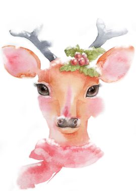 WatercolorCute deer