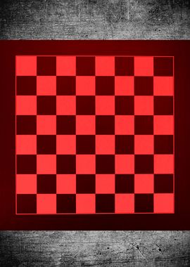 Chess Board Red Metallic