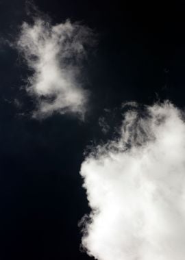 Black air sky with clouds