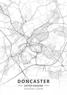 'Doncaster United Kingdom' Poster, picture, metal print, paint by ...