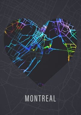 Montreal City Street Map