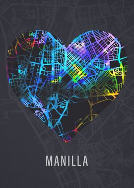 Manilla City Street Map