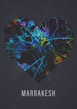 Marrakesh City Street Map