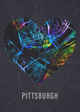 Pittsburgh City Heart Map