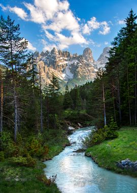 stream at dolomites