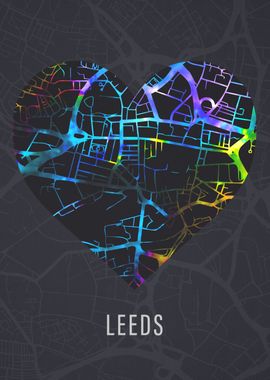 Leeds England City Streets