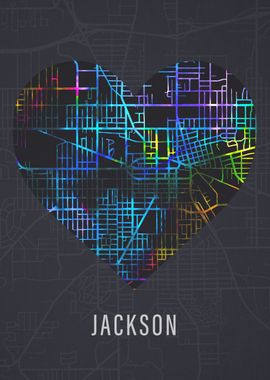 Jackson City Street Map