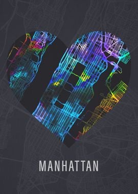 Manhattan New York Map