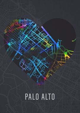 Palo Alto City Heart Map