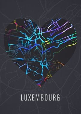 Luxembourg City Street Map