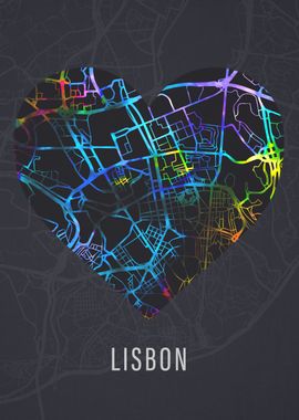 Lisbon City Street Map