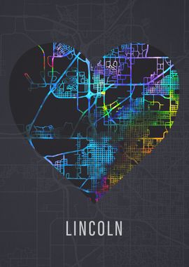 Lincoln City Street Map