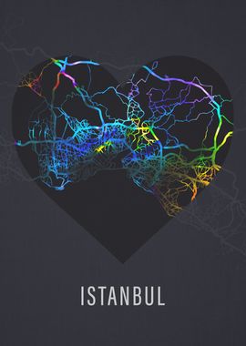 Istanbul City Street Map