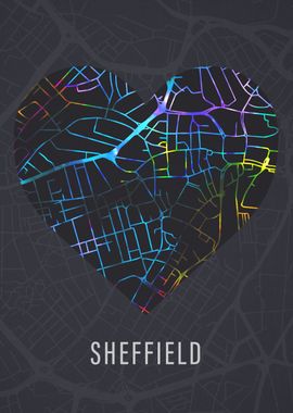 Sheffield England City Map